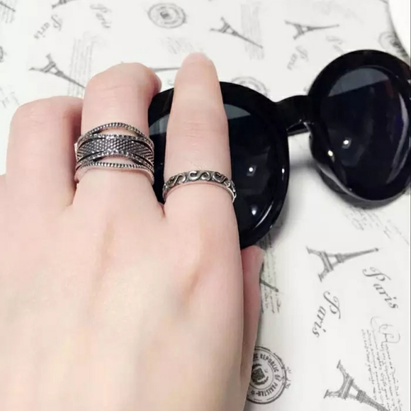 NEW Trendy Unisex | 925 Silver Multi Strand Ring - Picture 7 of 11